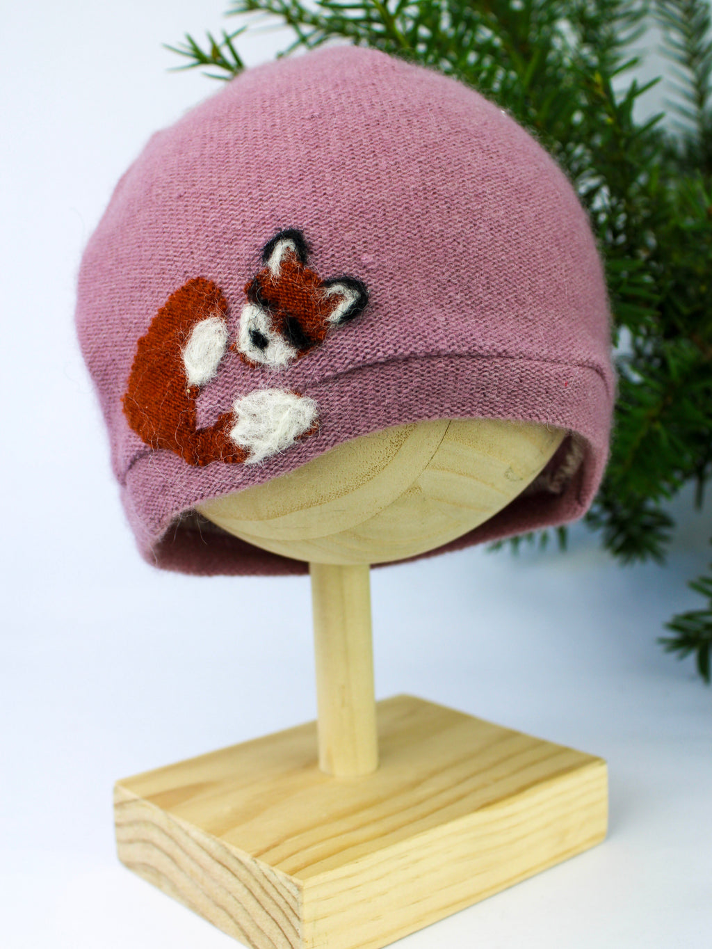 Sleeping Fox Cashmere Hat - Child — Select Your Color