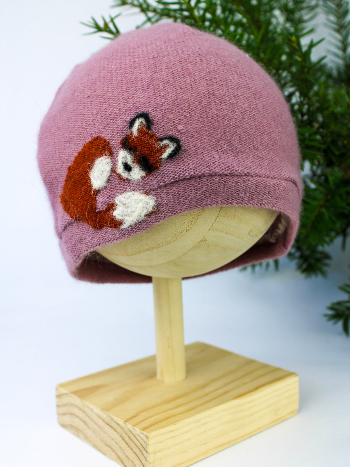 Sleeping Fox Cashmere Hat - Child — Select Your Color