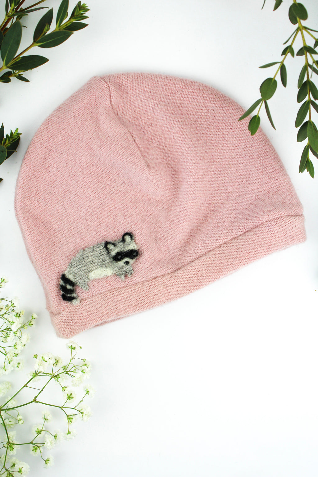 Raccoon Cashmere Hat - Baby — Select Your Color