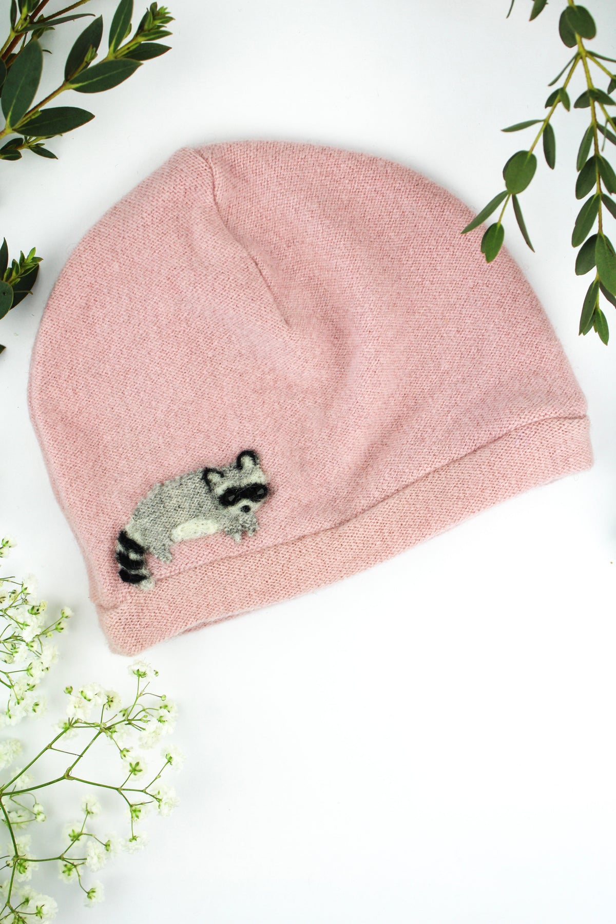 Raccoon Cashmere Hat - Baby — Select Your Color