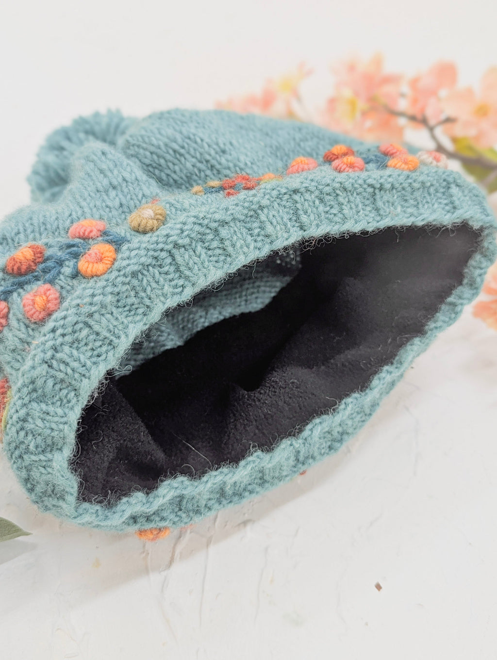 Mathilde Wool Knit Embroidered Hat — Select Your Color