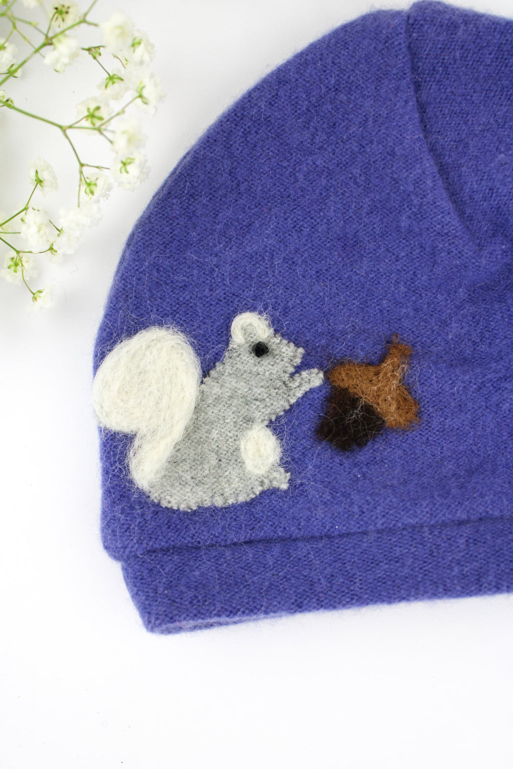 Squirrel Cashmere Hat - Baby — Select Your Color