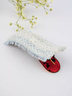 Amelia Lace and Linen Hair Clip — Select Your Color