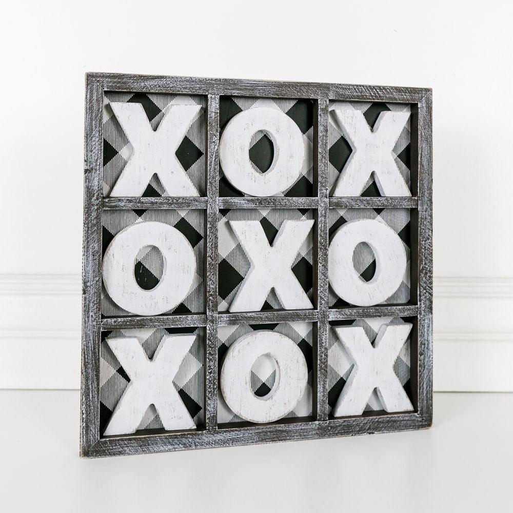Handmade Gingham XOXO Wooden Game — Select Your Size