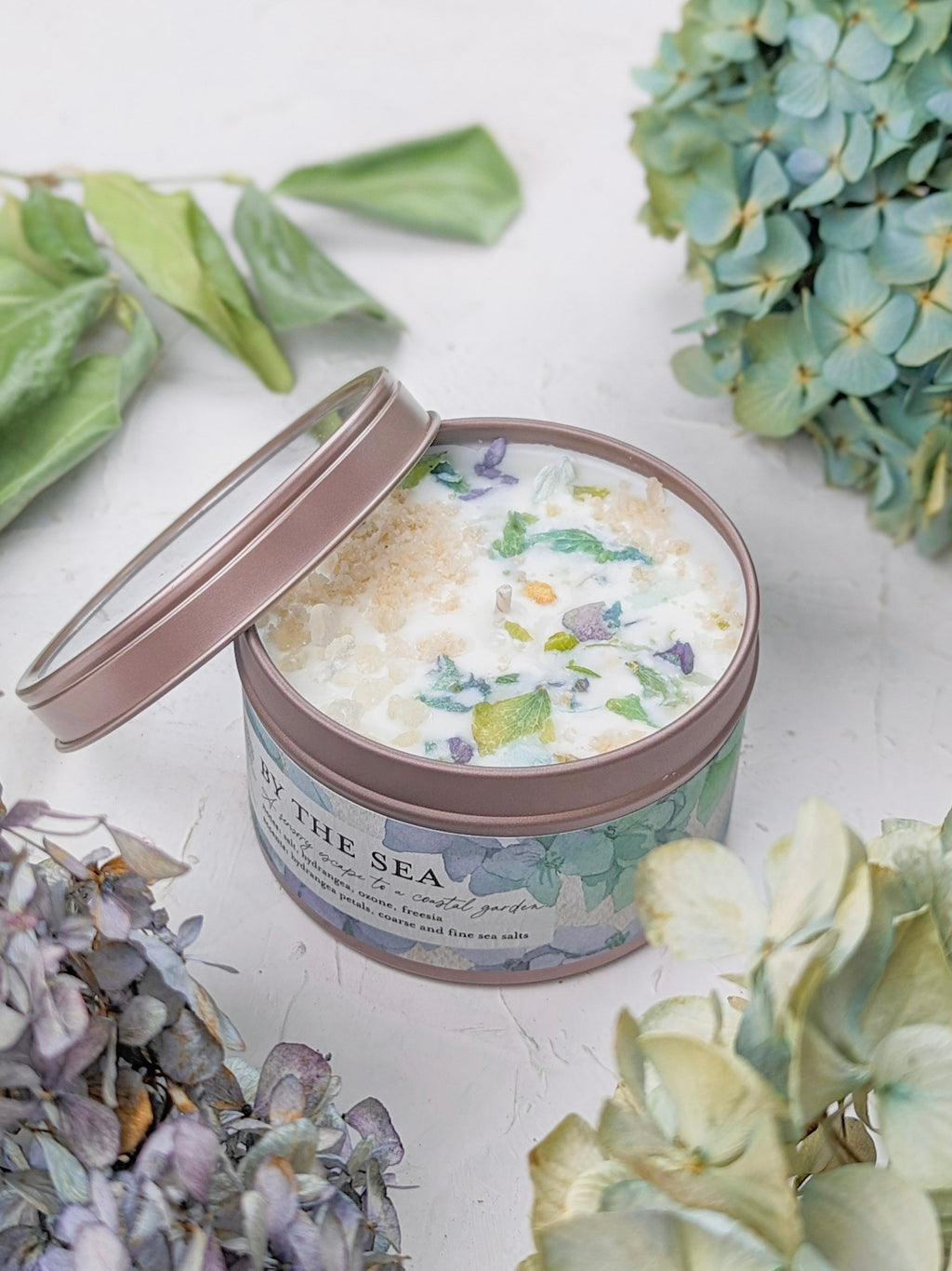 BY THE SEA Hydrangea Sea Salt Candle — Select Your Size