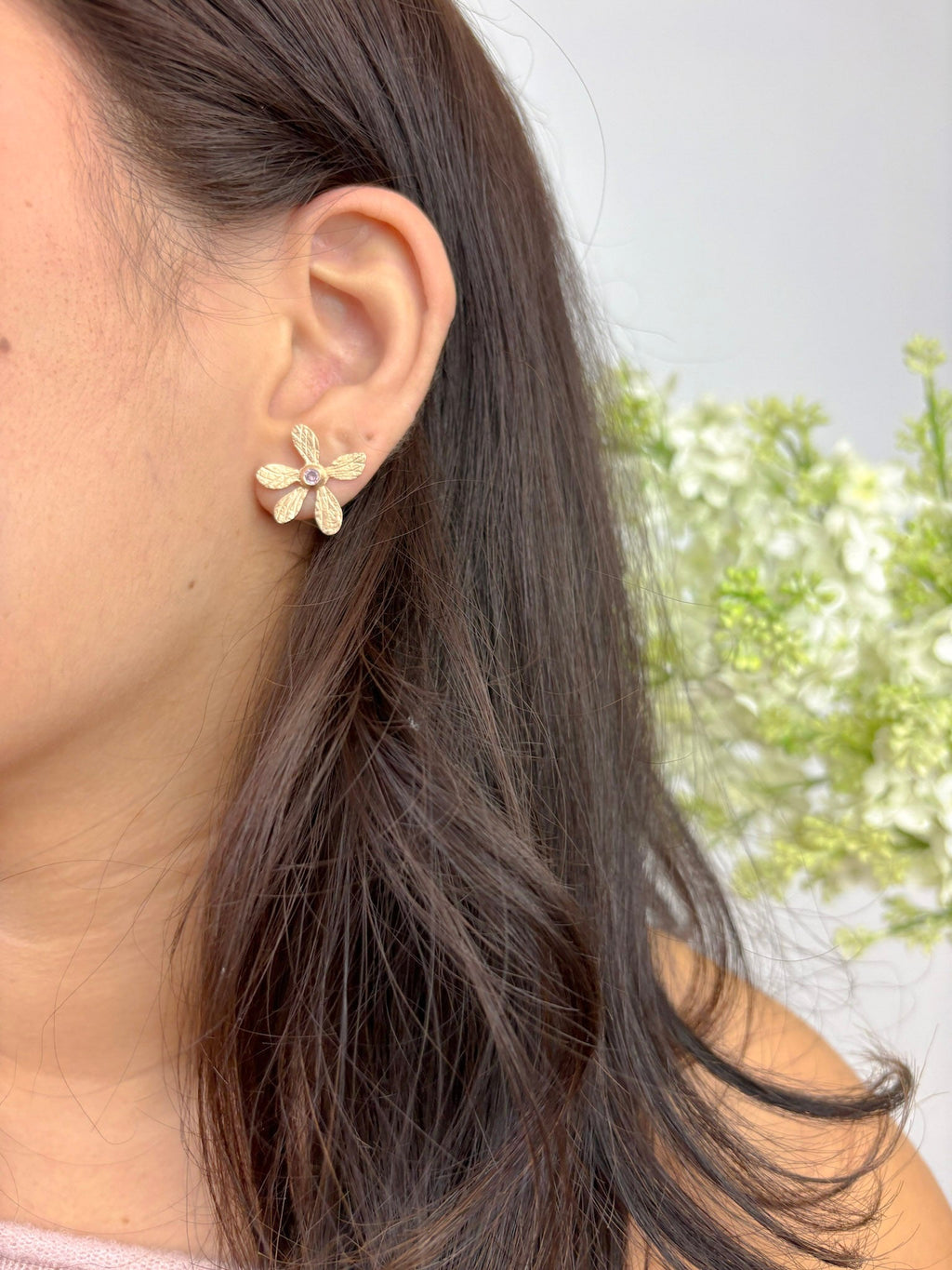 Five Petal Wild Flower Earrings — Select Your Color