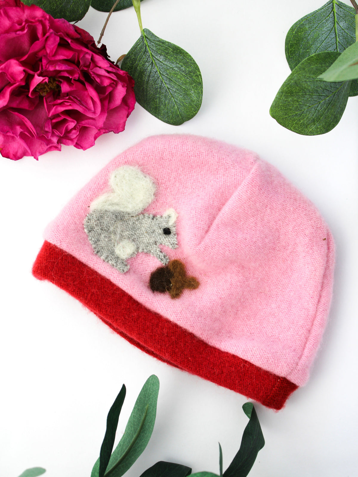 Squirrel Cashmere Hat - Newborn — Select Your Color