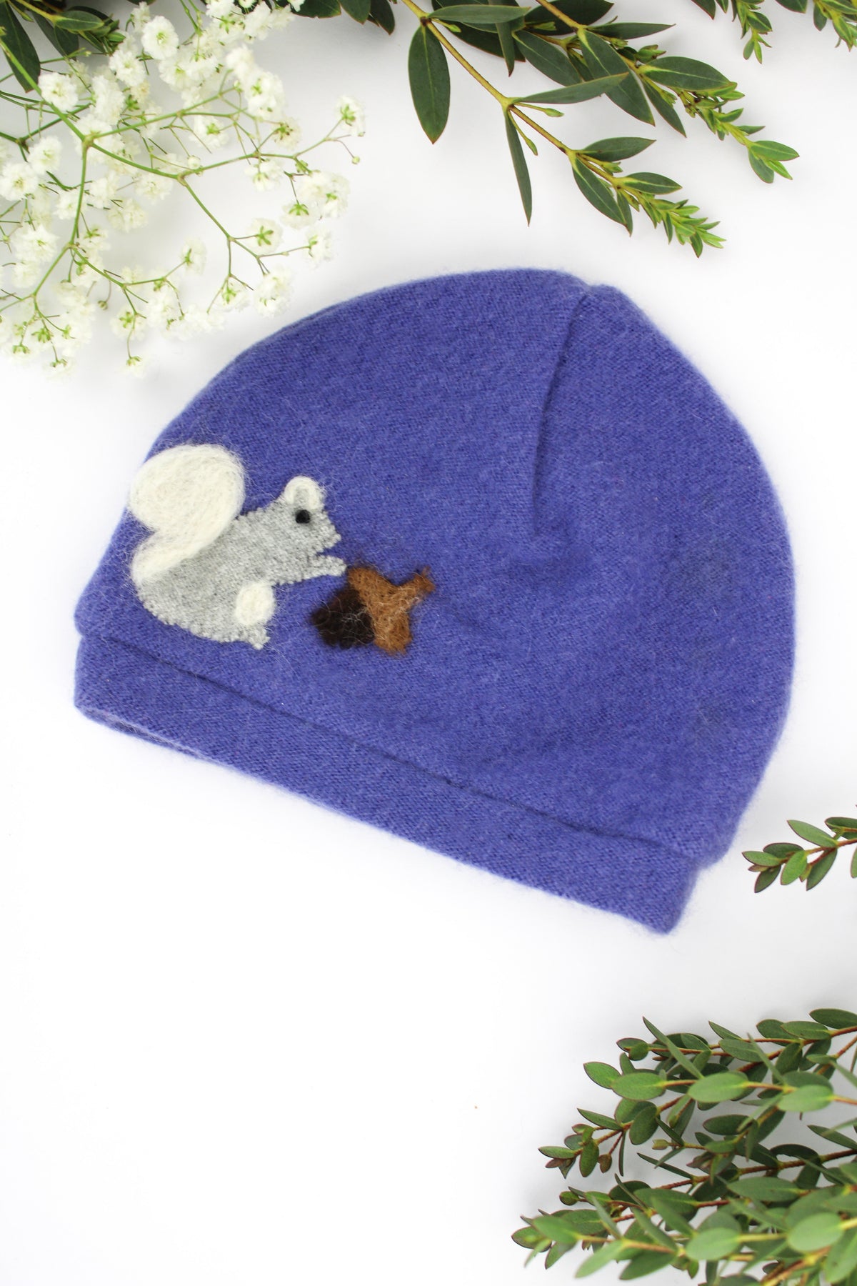 Squirrel Cashmere Hat - Baby — Select Your Color