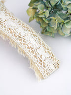 Amelia Lace and Linen Hair Clip — Select Your Color