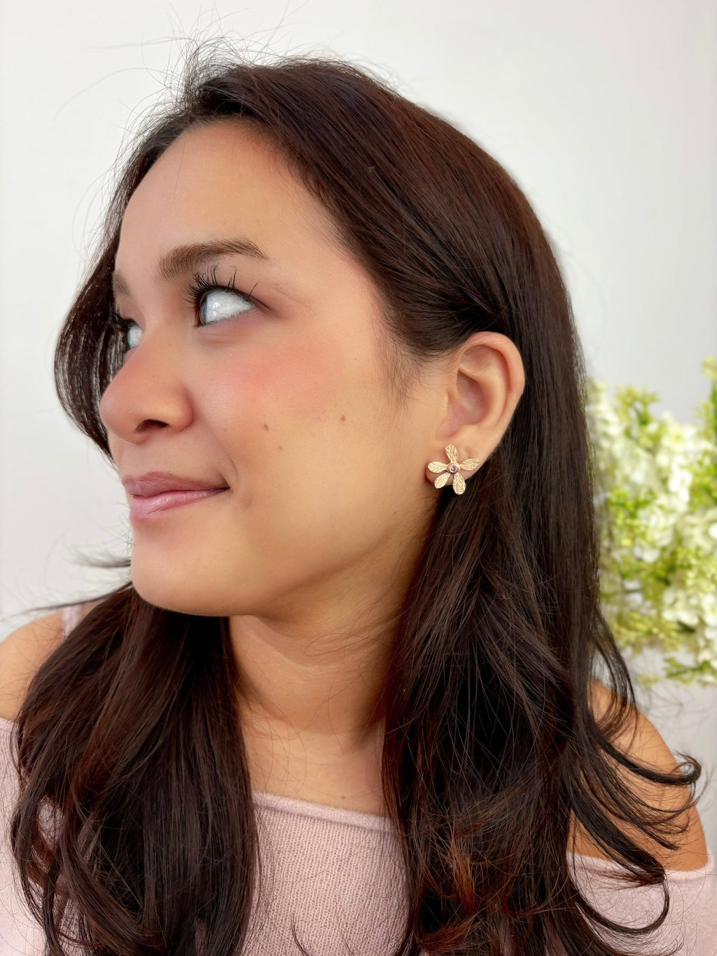 Five Petal Wild Flower Earrings — Select Your Color