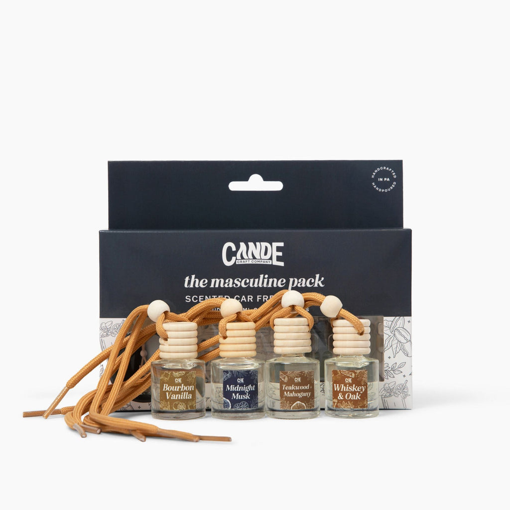 Four-Pack Hanging Refillable Car Freshener Diffusers Bundle — Choose Your Scent Pack
