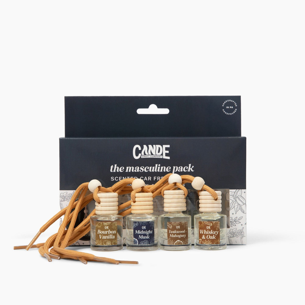 Four-Pack Hanging Refillable Car Freshener Diffusers Bundle — Choose Your Scent Pack