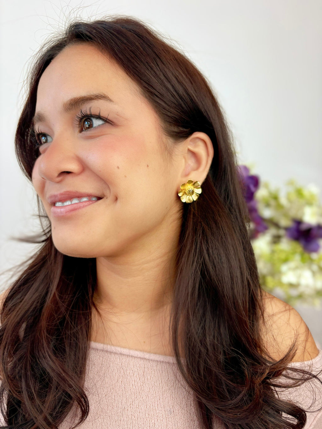 Daisy Statement Stud Earrings — Select Your Color