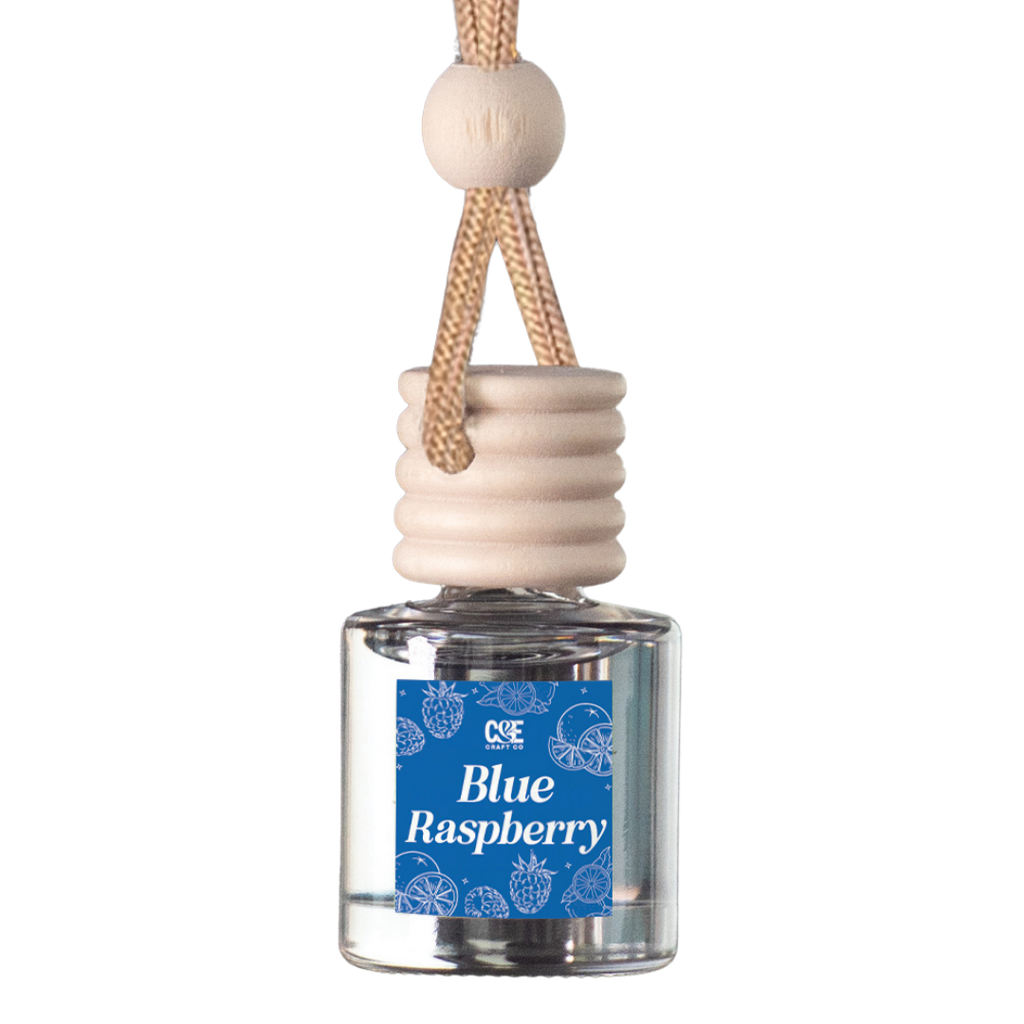 Blue Raspberry Scented Hanging Refillable Car Freshener Diffuser
