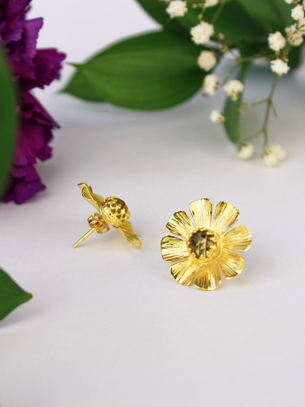 Daisy Statement Stud Earrings — Select Your Color