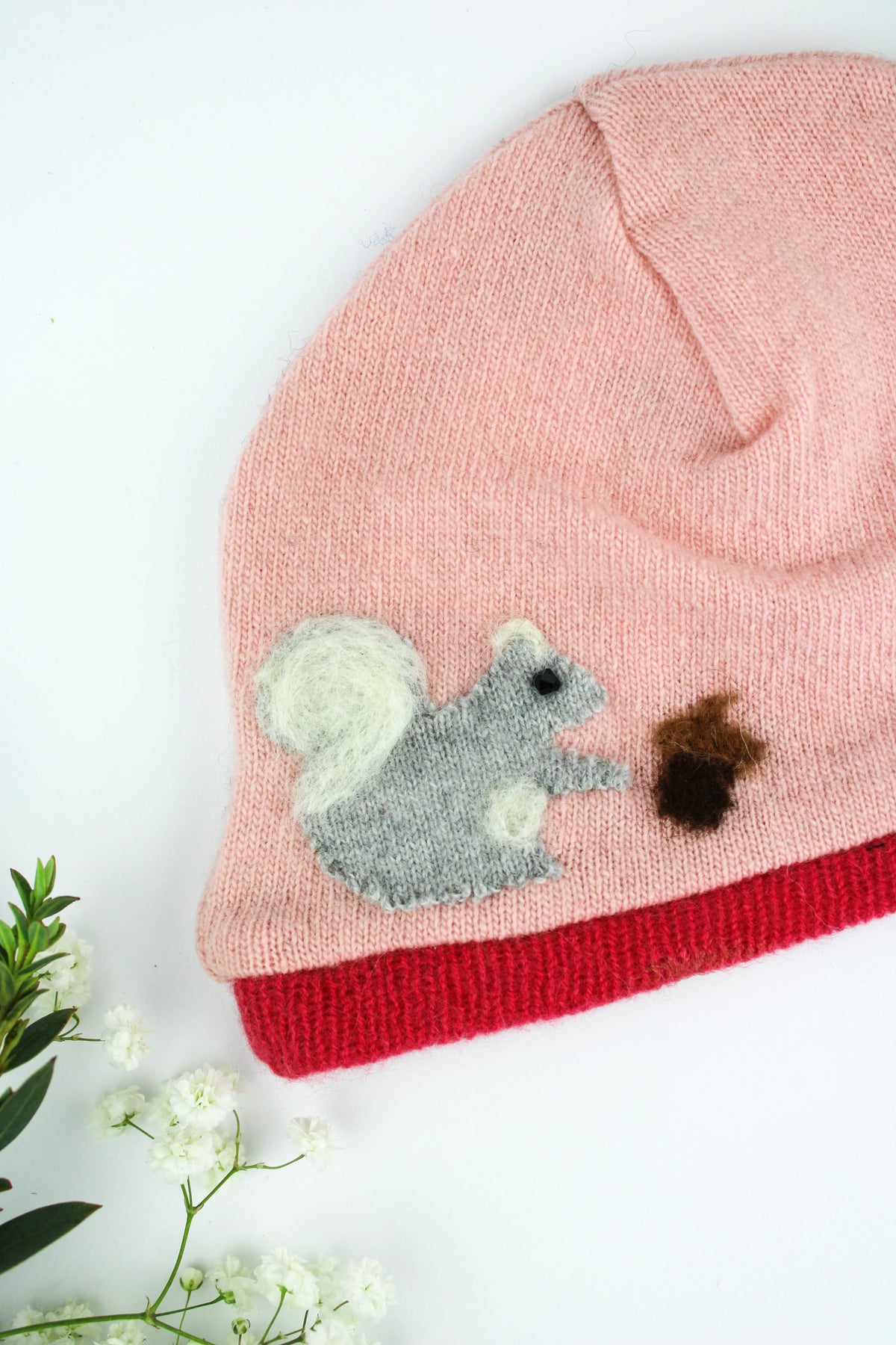 Squirrel Cashmere Hat - Baby — Select Your Color