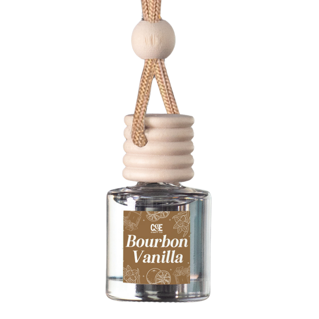 Bourbon Vanilla Scented Hanging Refillable Car Freshener Diffuser
