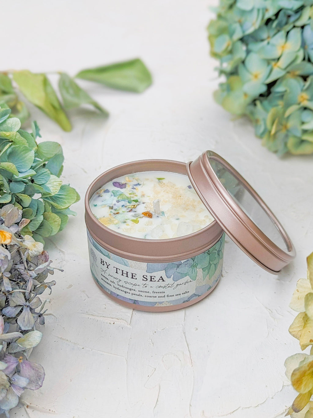 BY THE SEA Hydrangea Sea Salt Candle — Select Your Size