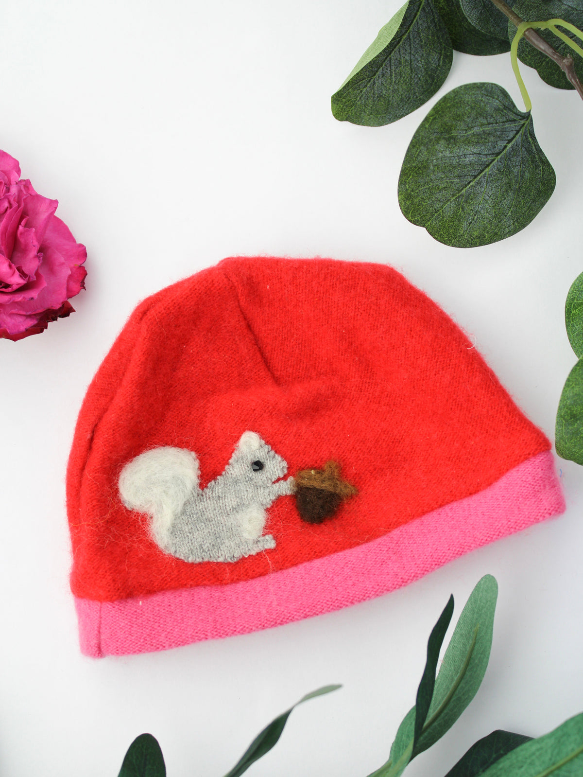 Squirrel Cashmere Hat - Newborn — Select Your Color