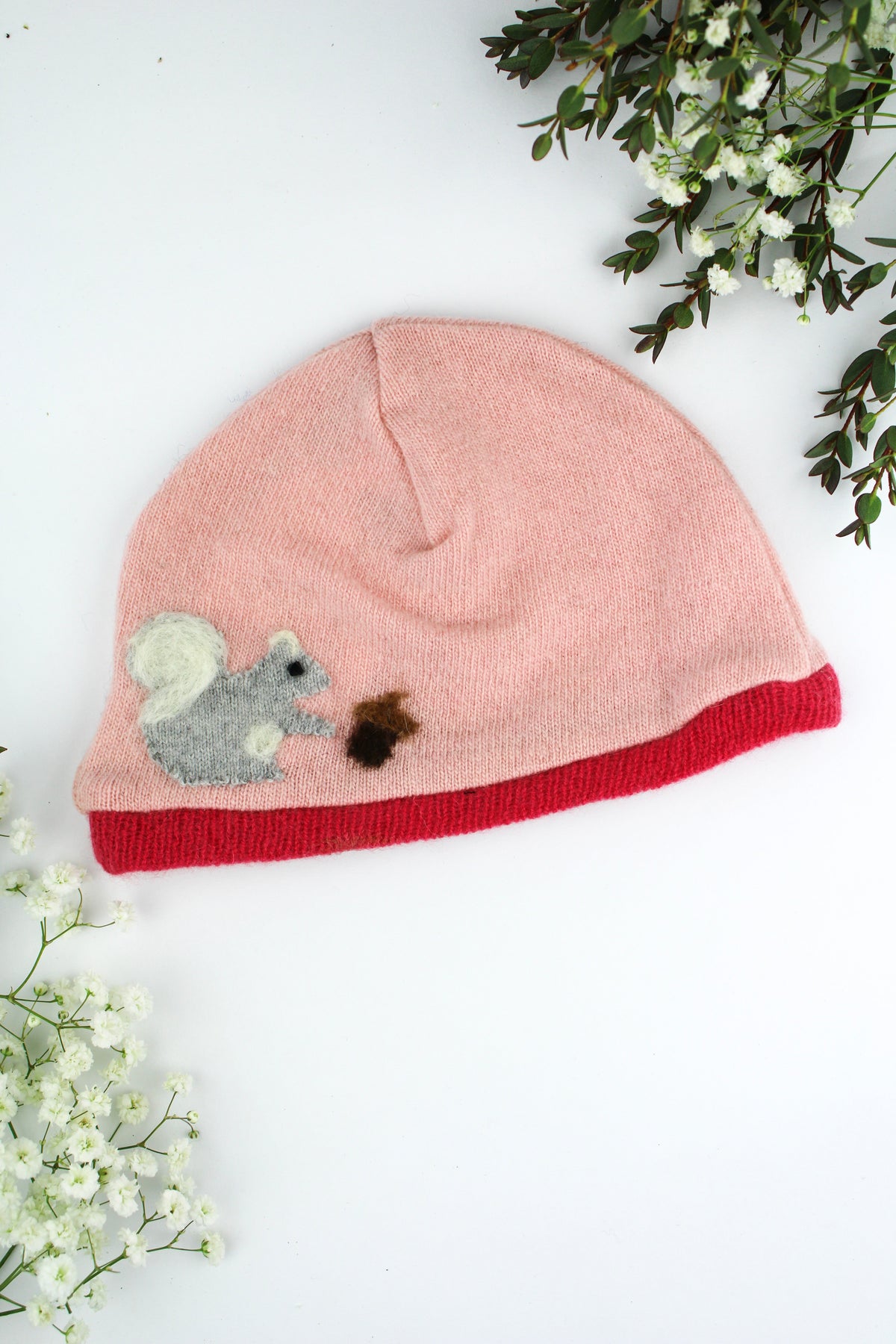 Squirrel Cashmere Hat - Baby — Select Your Color