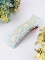 Clara Lace and Linen Hair Clip — Select Your Color