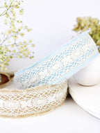 Amelia Lace and Linen Headband — Select Your Color