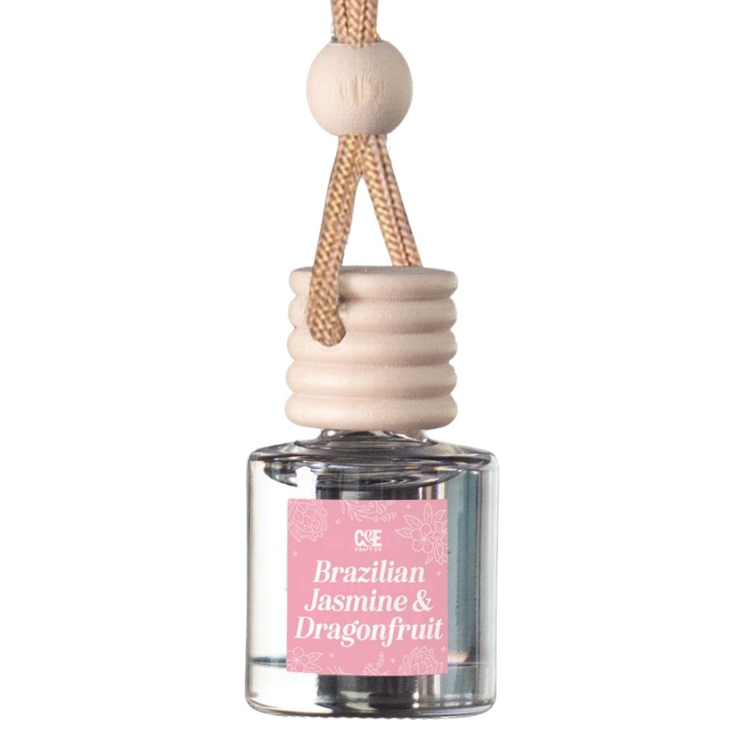 Brazilian Jasmine & Pink Dragonfruit Scented Hanging Refillable Car Freshener Diffuser