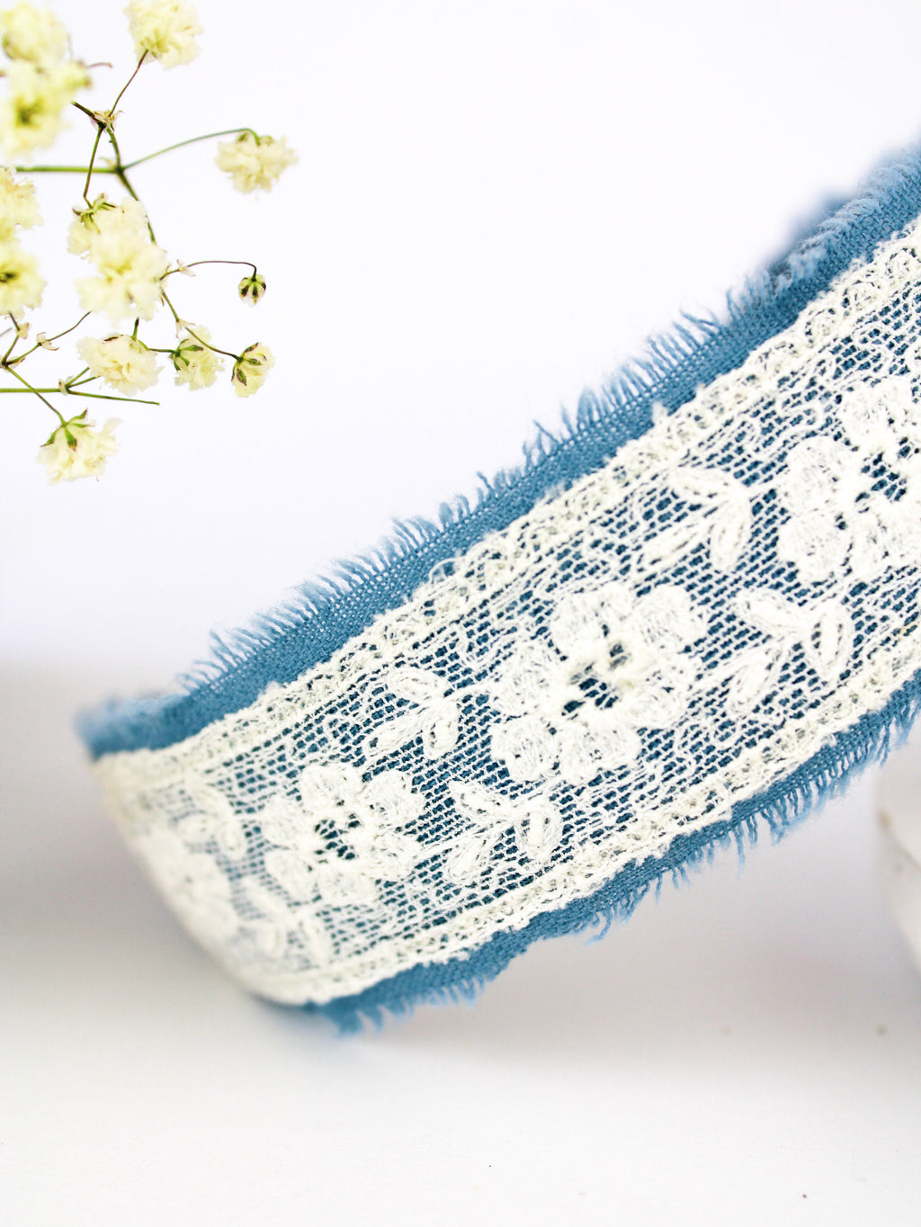 Clara Lace and Linen Headband — Select Your Color