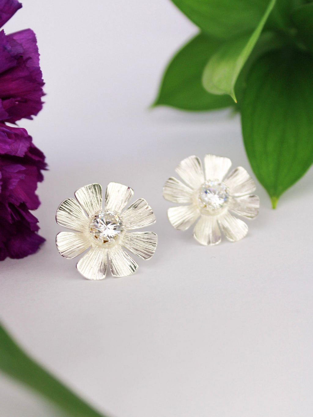 Daisy Statement Stud Earrings — Select Your Color