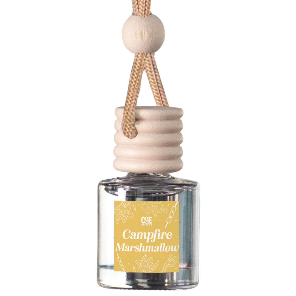 Campfire Marshmallow Scented Hanging Refillable Car Freshener Diffuser