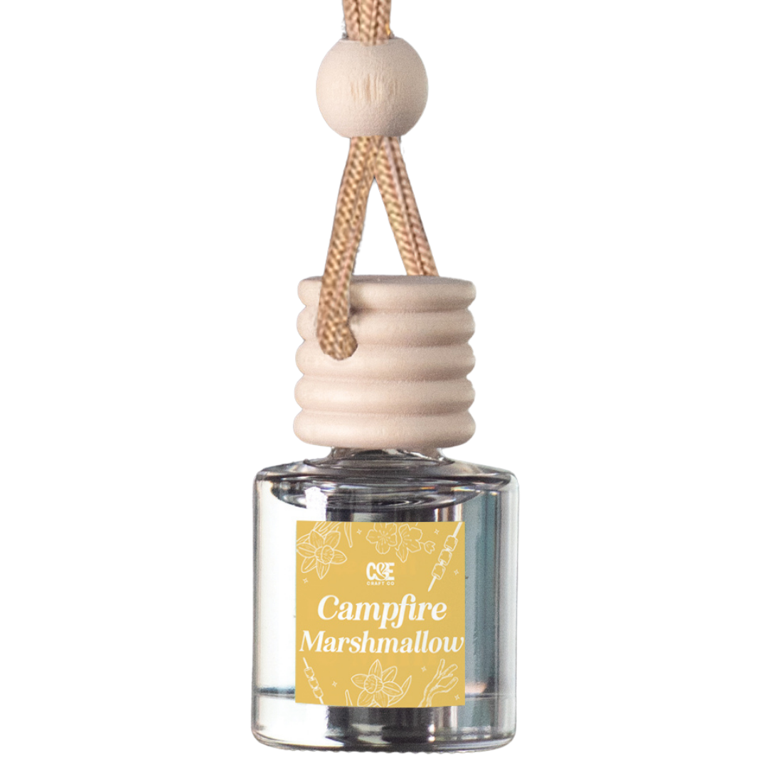 Campfire Marshmallow Scented Hanging Refillable Car Freshener Diffuser