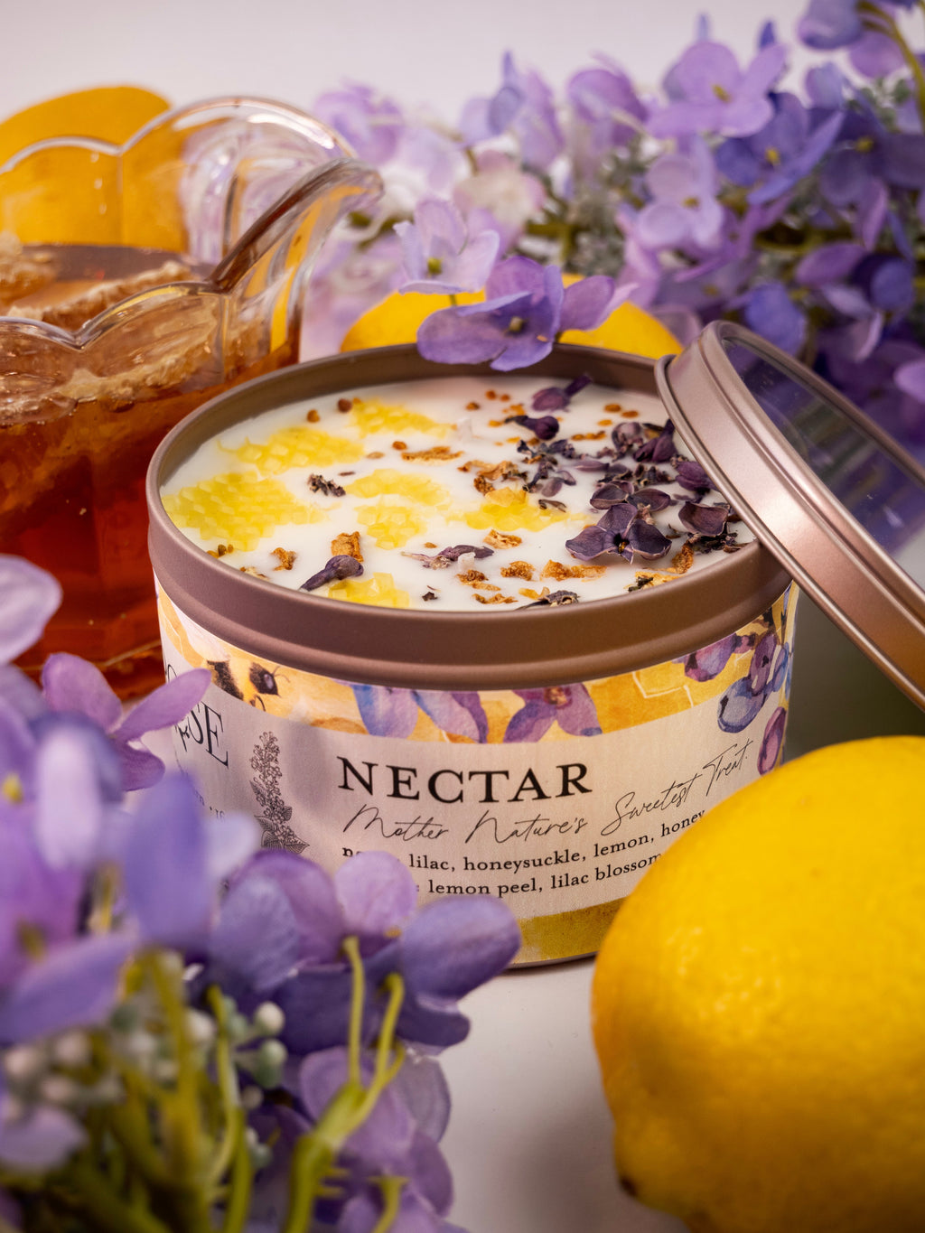 NECTAR Lilac Lemon Honey Candle — Select Your Size