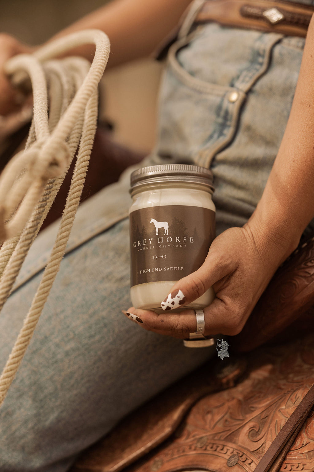 High End Saddle Signature Jar Candle