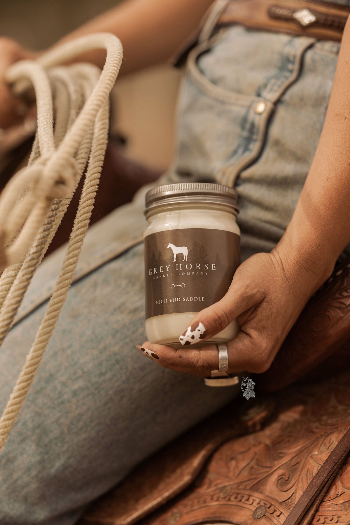 High End Saddle Signature Jar Candle