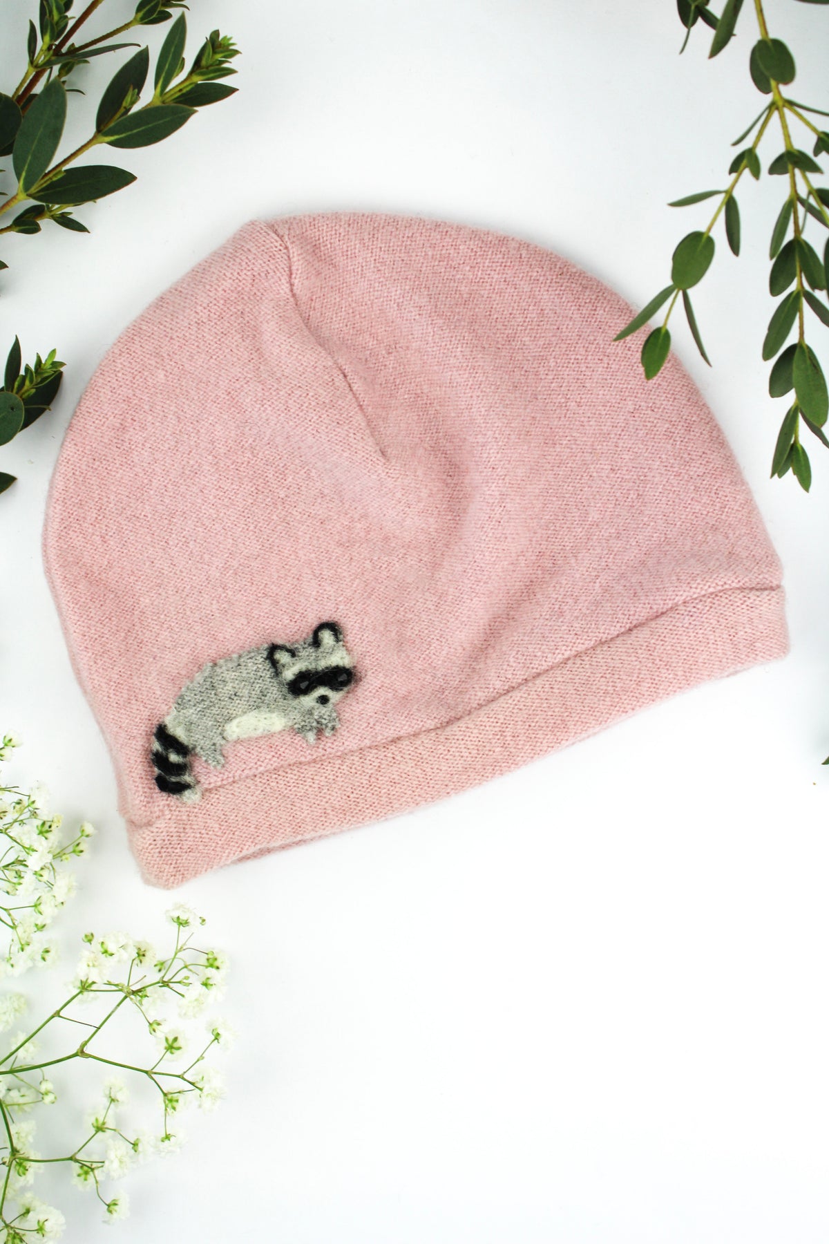 Raccoon Cashmere Hat - Baby — Select Your Color