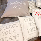 16" Square "Follow Your Dreams" Canvas Decorative Throw Pillow