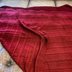 Claret Knit Sweater Throw Blanket — Select Your Color & Size