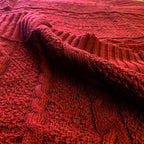 Claret Knit Sweater Throw Blanket — Select Your Color & Size