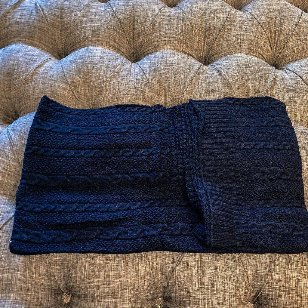 Claret Knit Sweater Throw Blanket — Select Your Color & Size