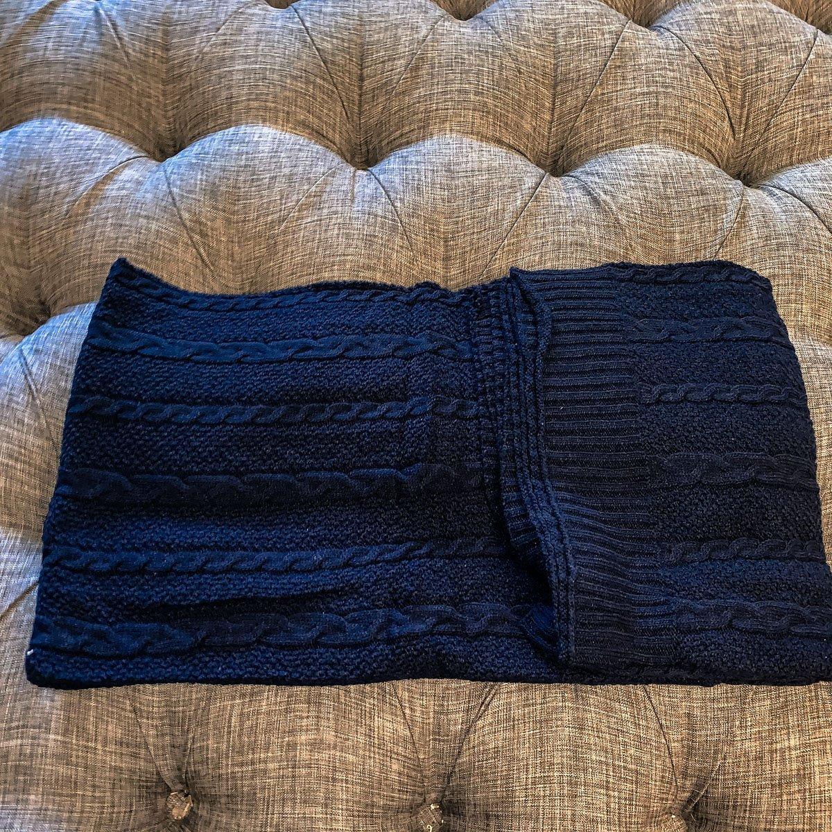 Claret Knit Sweater Throw Blanket — Select Your Color & Size