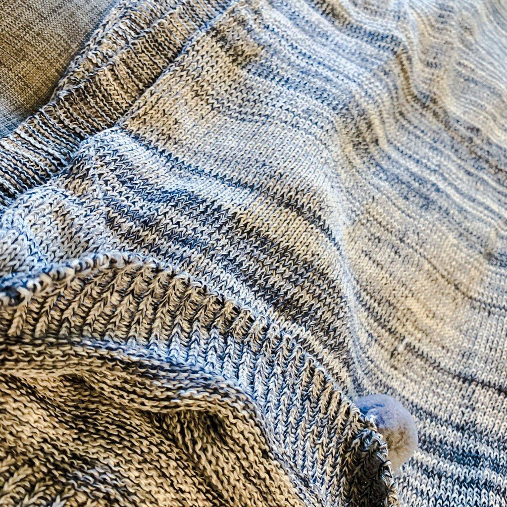 Casablanca Pom Pom Throw Blanket — Select Your Color