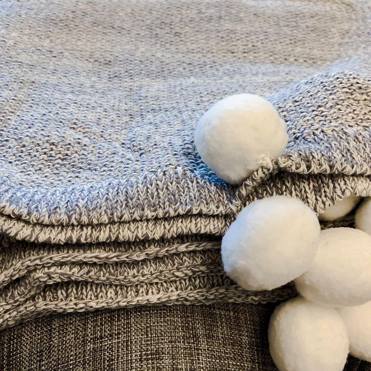 Casablanca Pom Pom Throw Blanket — Select Your Color