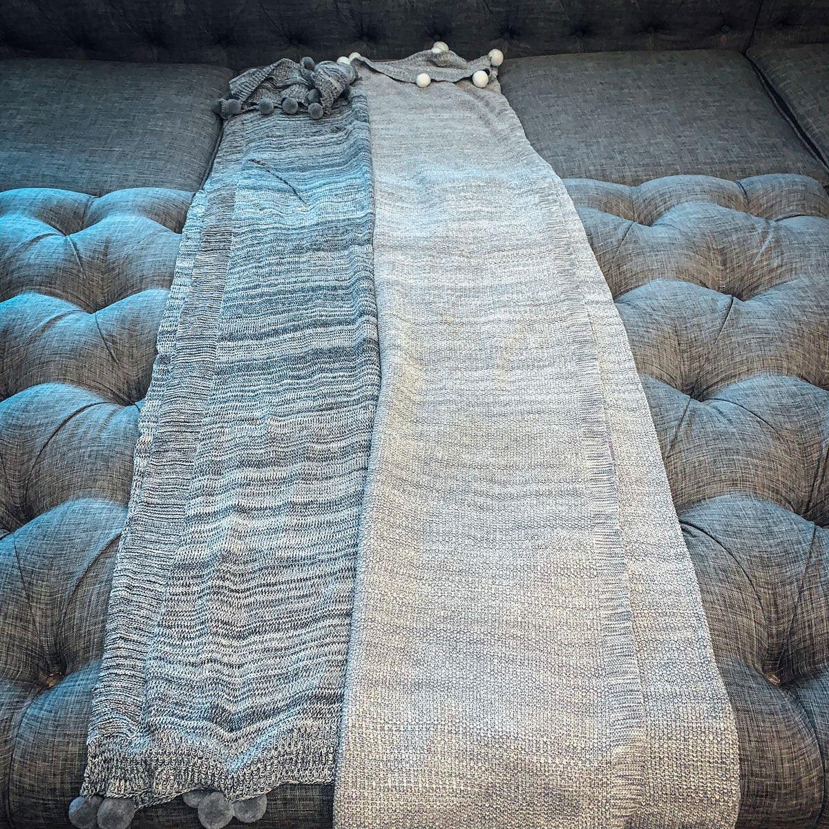 Casablanca Pom Pom Throw Blanket — Select Your Color