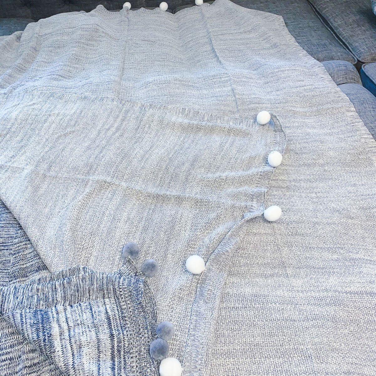 Casablanca Pom Pom Throw Blanket — Select Your Color