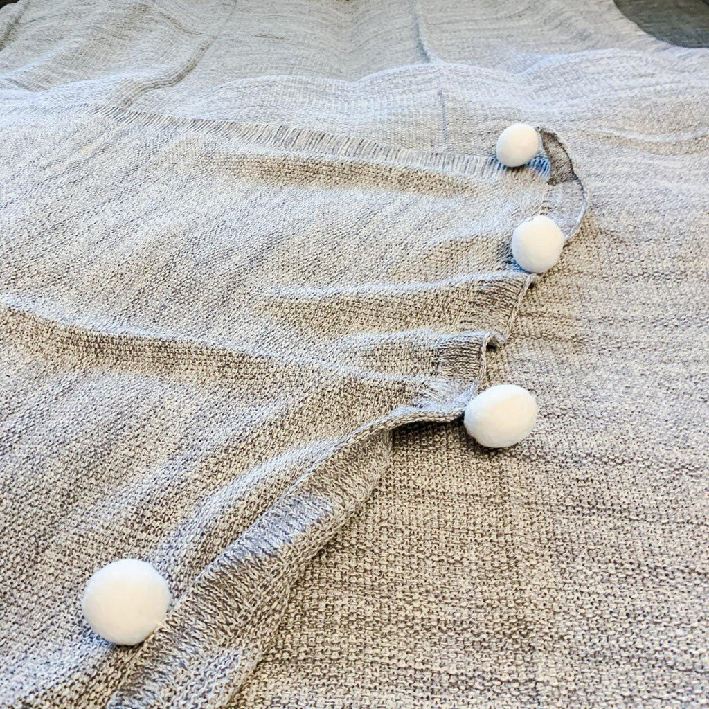 Casablanca Pom Pom Throw Blanket — Select Your Color