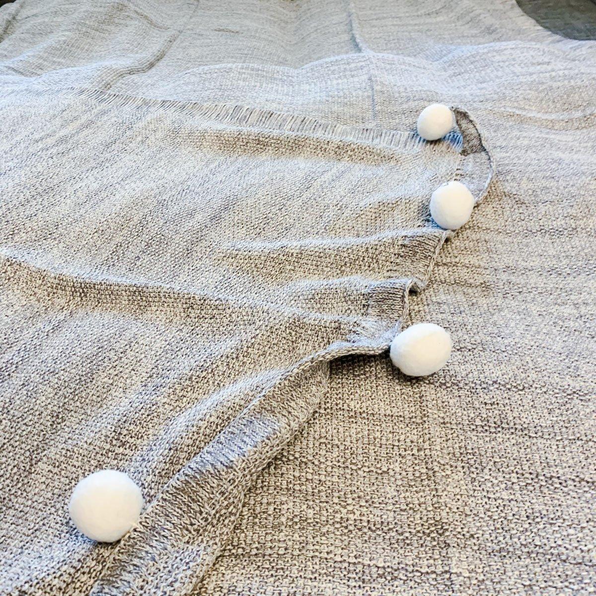 Casablanca Pom Pom Throw Blanket — Select Your Color
