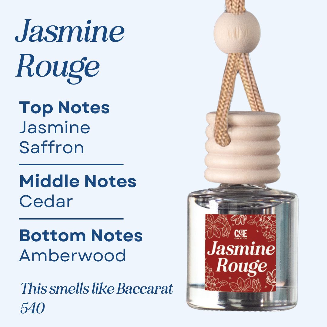 Jasmine Rouge Scented Hanging Refillable Car Freshener Diffuser