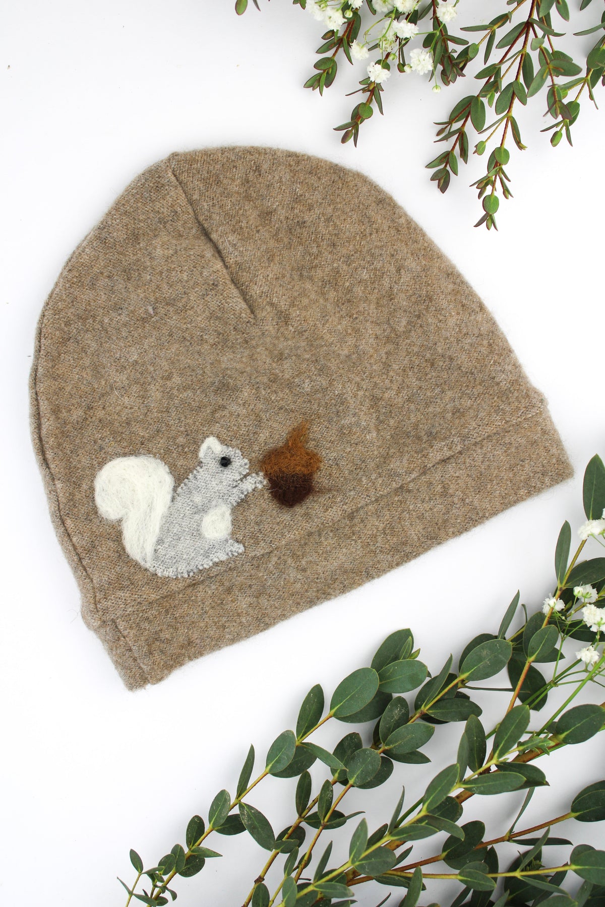 Squirrel Cashmere Hat - Baby — Select Your Color