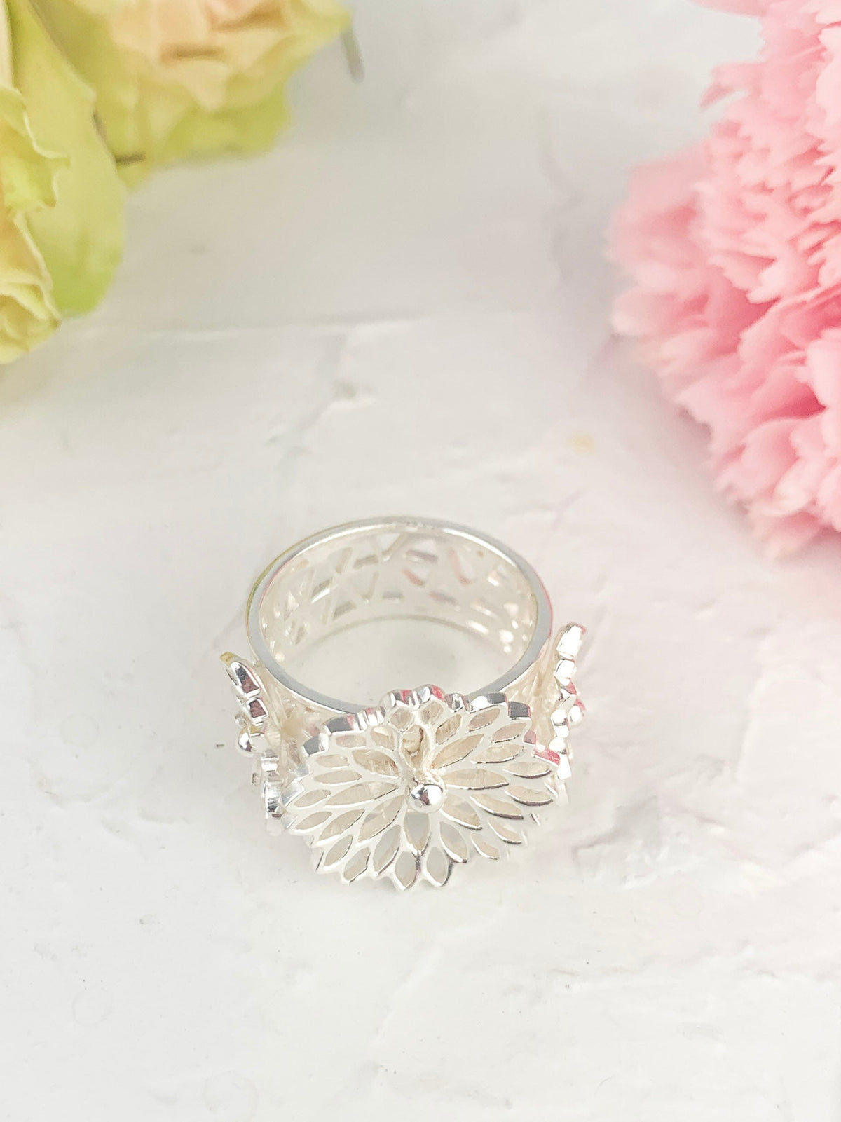 Big Bouquet Filigree Ring — Select Your Color & Size