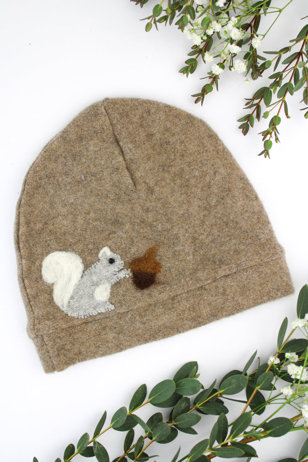 Squirrel Cashmere Hat - Baby — Select Your Color